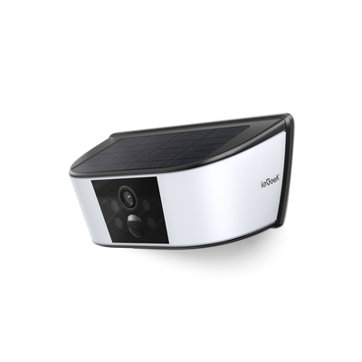 ieGeek Telecamera Solare con Luce da Parete S4